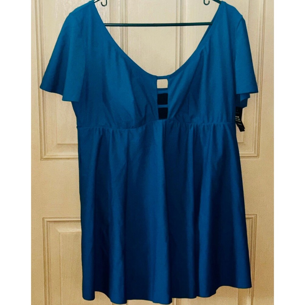 Torrid Cosmo Blue Swim Dress size 2 Brand New